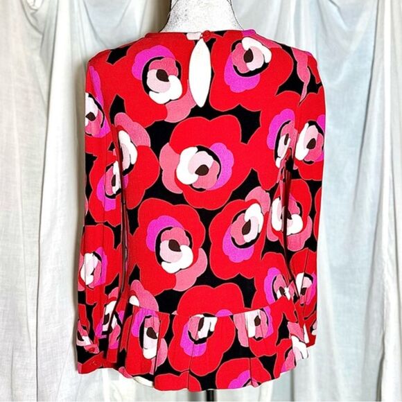 Kate Spade Deco Rose Peplum Sz S - Picture 7 of 8